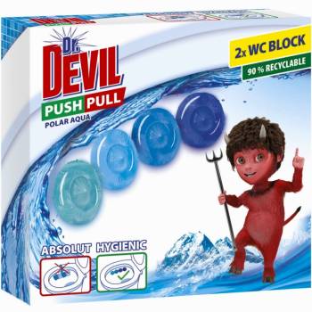 Dr. DEVIL WC Push Pull gel, Polar Aqua 2 x 20 g