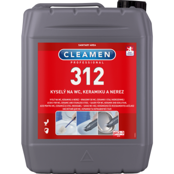 CLEAMEN 312, kyselý na WC keramiku a nerez, 5L
