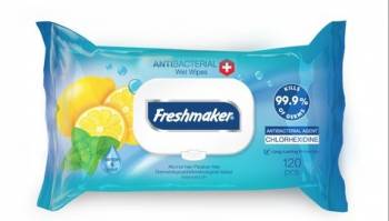 Antibakteriální vlhčené ubrousky Freshmaker 120 ks