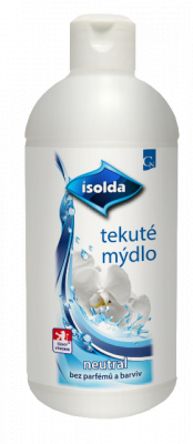 ISOLDA NATURAL tekuté mýdlo bez parfémů a barviv Medispender 500 ml