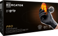 MERCATOR® gogrip, nitrilové jednorázové rukavice, černé, zesílené, 50ks, vel. M